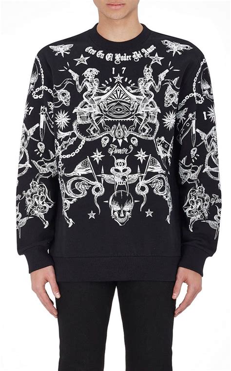 givenchy tattoo all over sweatshirt|givenchy sweatshirt men sale.